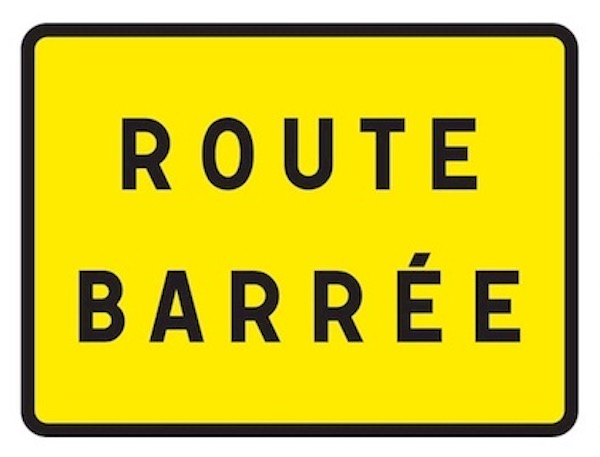 Route barree Olivettes 2020