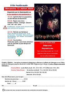 Fête nationale : Ouverture des inscriptions !