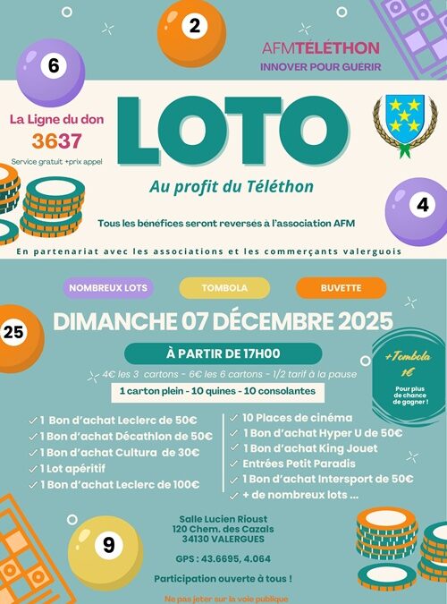 Loto au profit du Téléthon