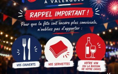 🎉 J-1 avant la fête du 13 juillet à Valergues ! 🇫🇷