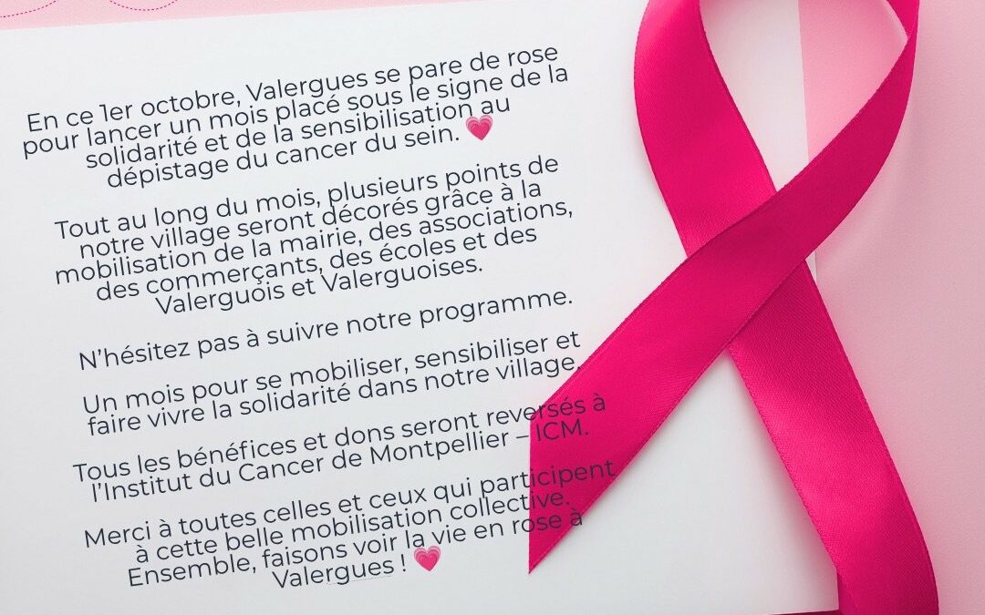 🌸 OCTOBRE ROSE À VALERGUES 🌸