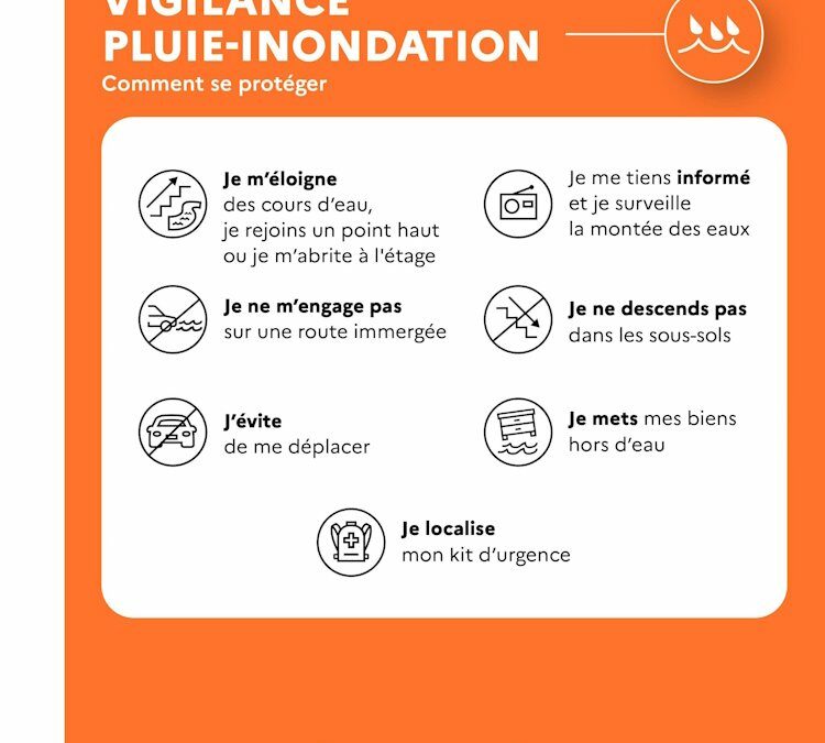 Vigilance Orange Pluie & Inondation ce soir
